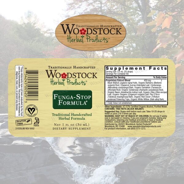 Empaque Fórmula Funga-Stop de Woodstock Herbal