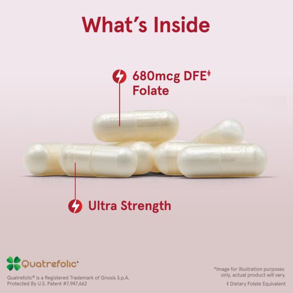 Empaque fórmula Jarrow Formulas Metilfolato 1000 mcg 100 dosis
