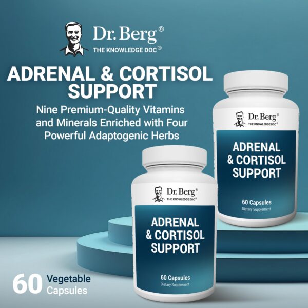 Frente del empaque Dr. Berg Adrenal Cortisol
