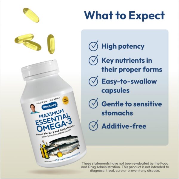 Version 1.0.0 Empaque frontal Andrew Lessman Omega-3 Essential Max 60 cápsulas
