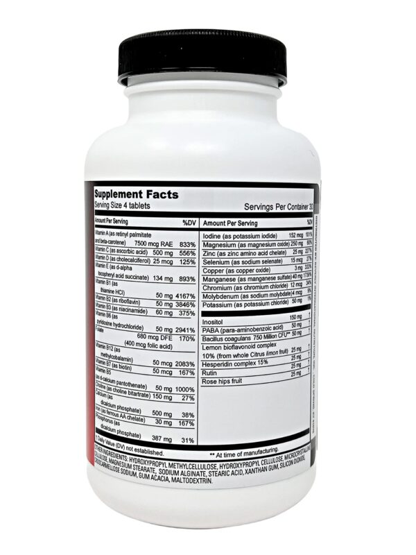 Empaque frontal Fit Tabs multivitamínico Beverly International