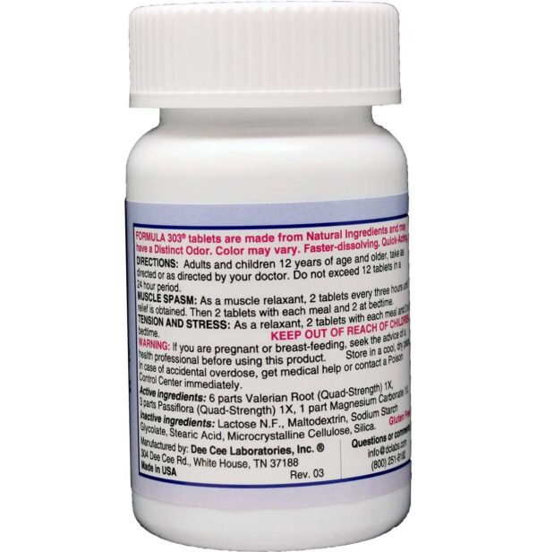 Empaque frontal Fórmula 303 dee cee labs