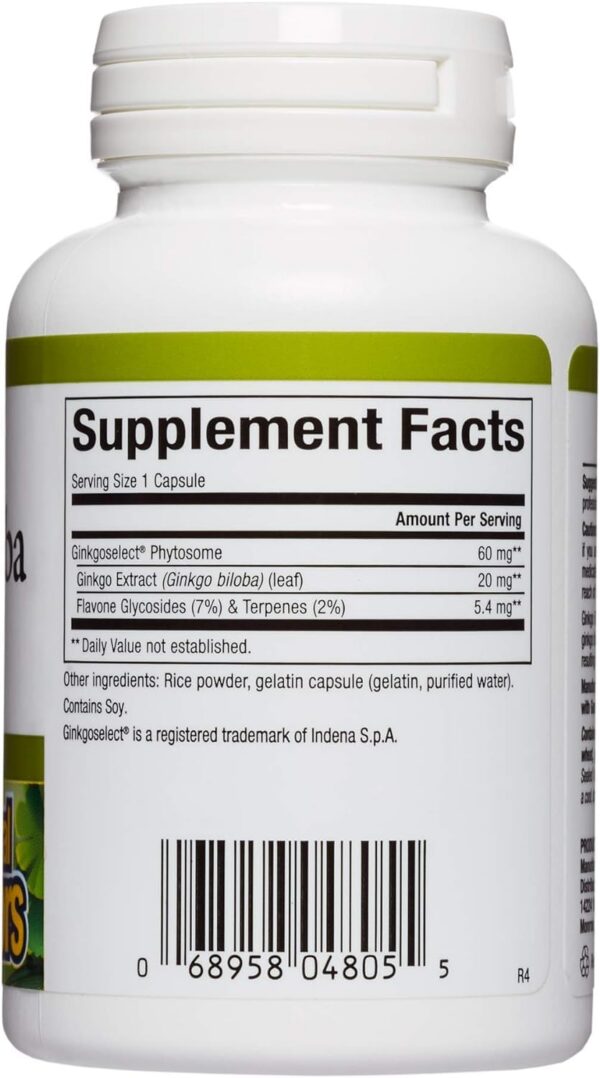 Empaque frontal ginkgo biloba fitosoma natural factors suplemento