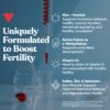 Empaque frontal de gummies para fertilidad para mujer Eu Natural