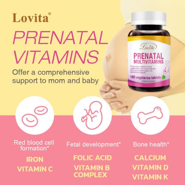 Version 1.0.0 Multivitaminas Lovita para mamá y bebé durante embarazo