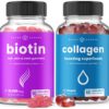 Empaque frontal de gomitas Biotina Colágeno