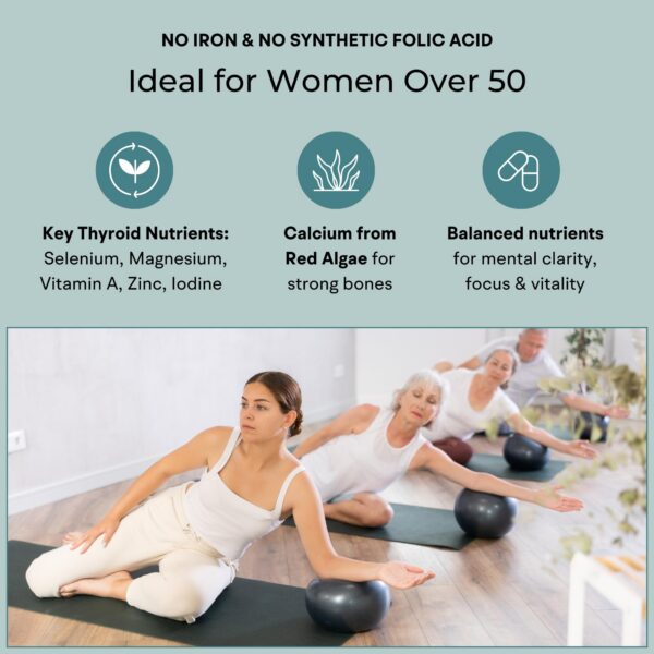 Empaque frontal VitaminIQ multivitamínico para mujeres 120 cápsulas