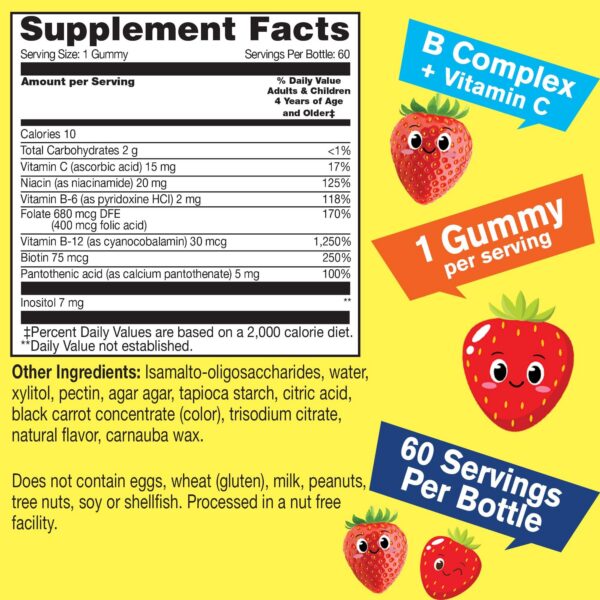 Empaque frontal WellYeah gomitas B complex para niños