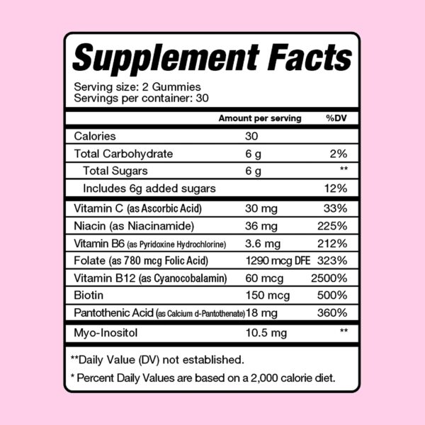 Version 1.0.0 Empaque caja gomitas para fertilidad Natural X soporte hormonal femenino