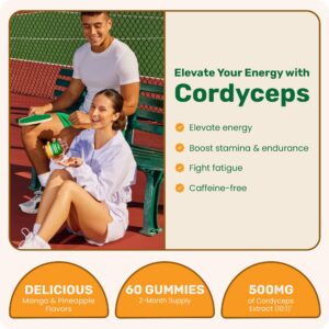 Empaque de gomitas Fungies Cordyceps sabor mango y piña