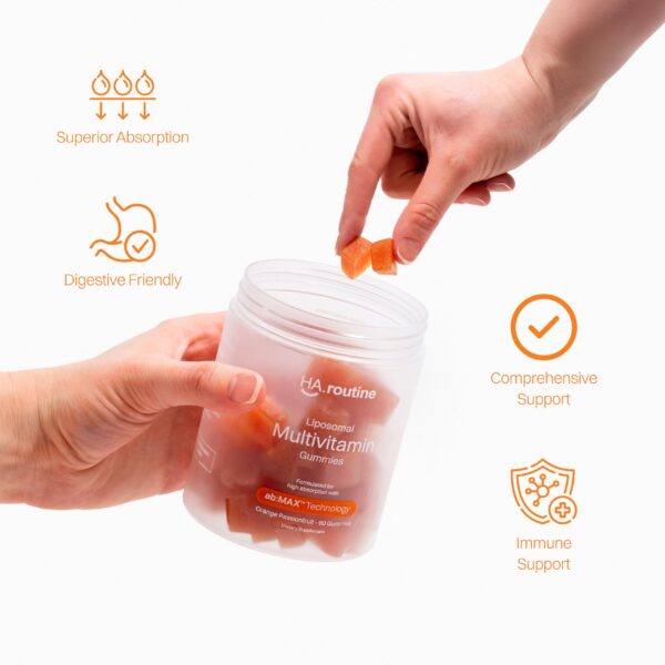 Empaque de gomitas Haroutine con complejo liposomal 520 mg