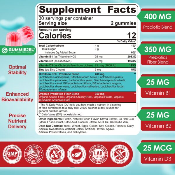 Version 1.0.0 Empaque gomitas probióticas con fibra y vitaminas