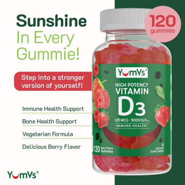 Empaque gomitas vitamina d3 alto contenido yumvs
