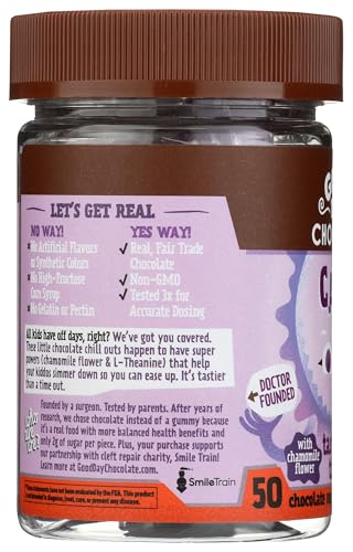 Empaque Good Day Chocolate con ingredientes naturales calmantes