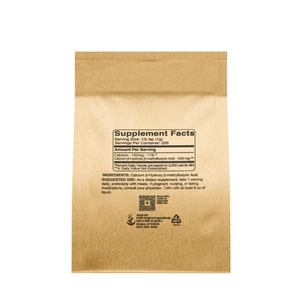 Empaque HMB Pure Original Ingredients sin aditivos ni rellenos