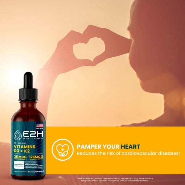 Frasco de D3 K2 líquido en estante