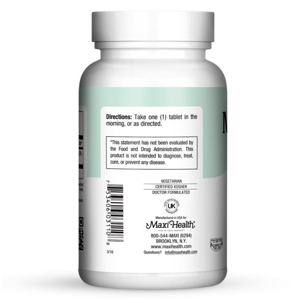 Empaque Maxi Health Vitamina B6 100 tabletas kosher