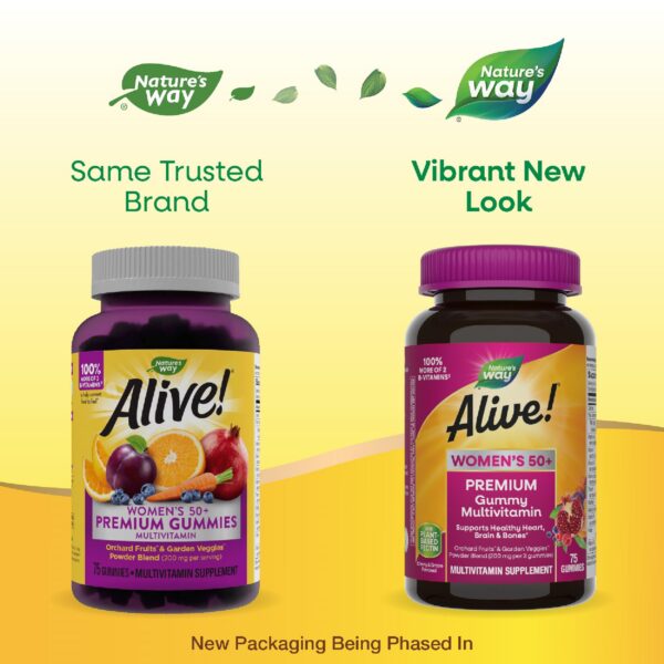 Empaque multivitaminas para mujer mayor con sabor uva y cereza