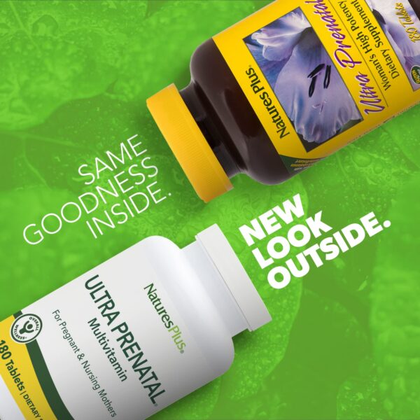 Version 1.0.0 Empaque Natures Plus Ultra multivitamínico prenatal sin gluten