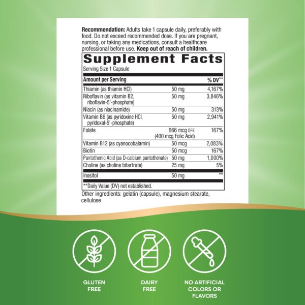 Empaque Nature's Way B-50 Complejo Vitaminas B lado frontal