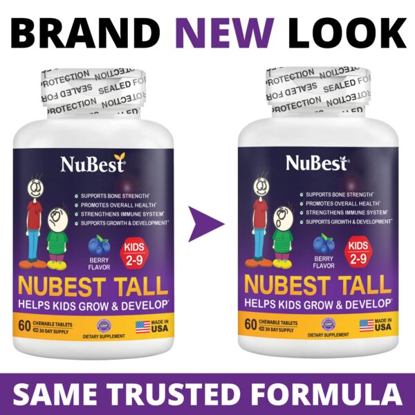 Empaque de NuBest Tall Kids vitaminas para niños