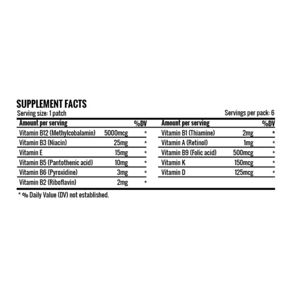 Empaque parche B12Plast B12 Multi para 6 semanas