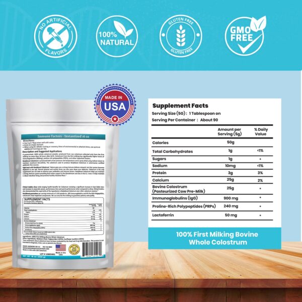 Polvo instantáneo de calostro completo BodyBoost para salud