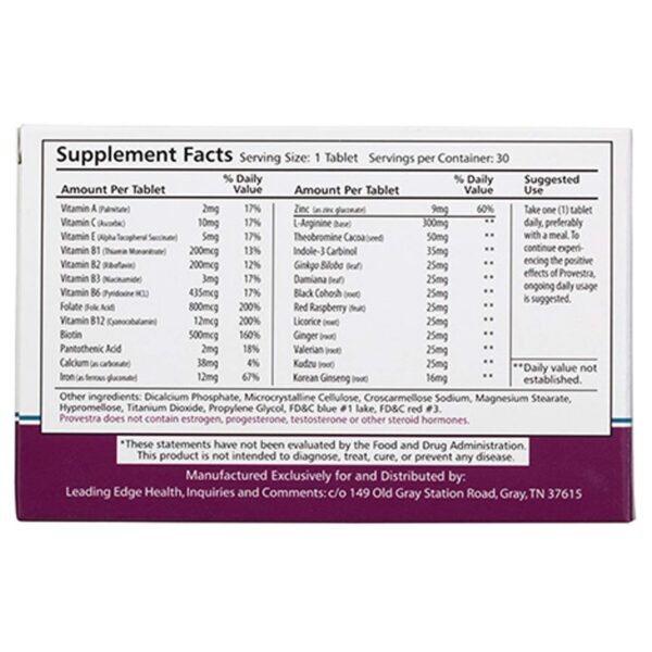 Empaque Provestra suplemento aumento deseo femenino