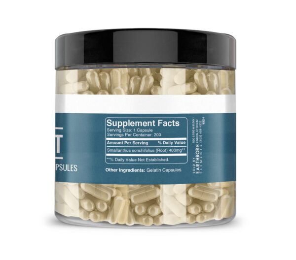 Version 1.0.0 Cápsulas psyllium y yacón Earthborn Elements pureza y calidad