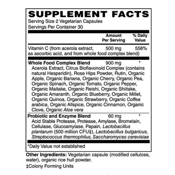 Version 1.0.0 Empaque vitamina c natural 500mg Holly Hill 60 cápsulas