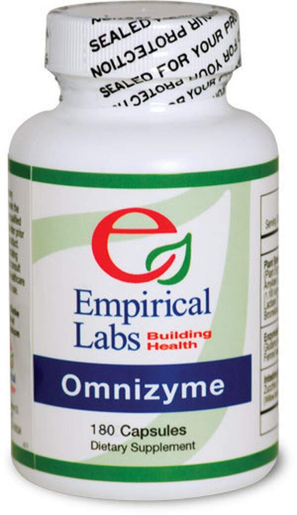 Empirical Labs Omnizyme cápsulas frente a la botella