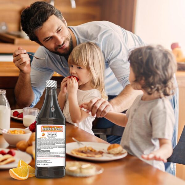 Etiqueta frontal de Emulsion de Escocia Naranja