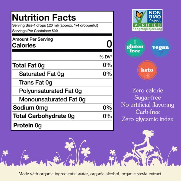 Endulzante natural NuNaturals gotas extracto stevia