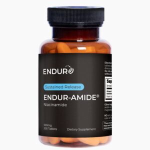 Endur-Amide NAD+ niacinamida 500mg tabletas liberación prolongada