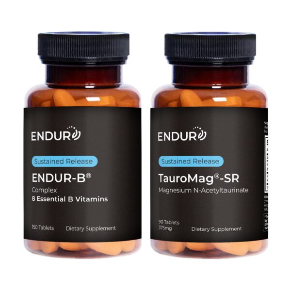 Vista frontal de ENDUR-B Complex y Tauromag SR 375 mg
