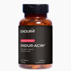 Envase EndurAcin niacina 750mg liberación extendida Endurance Products