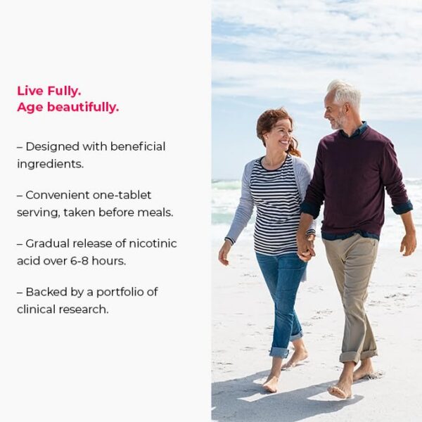 Parte trasera con información del producto Endurance niacina