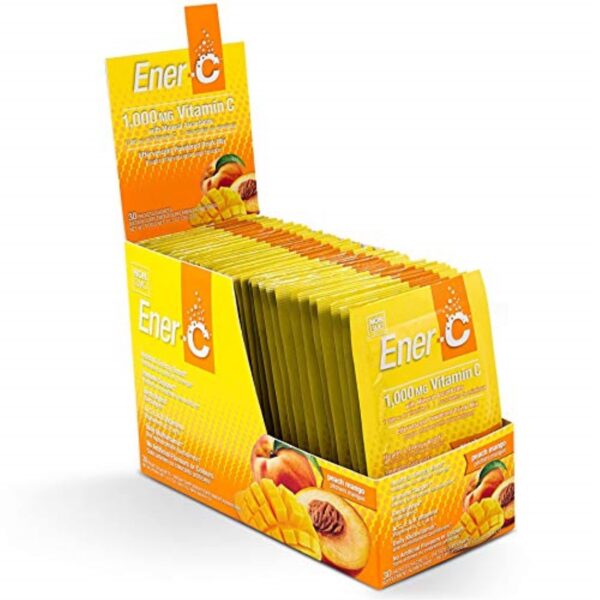 Ener-C caja de 30 sobres vitamina c efervescente durazno mango