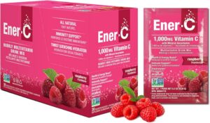 Ener-Life mezcla multivitamínica vitamina c sabor frambuesa 30 sobres