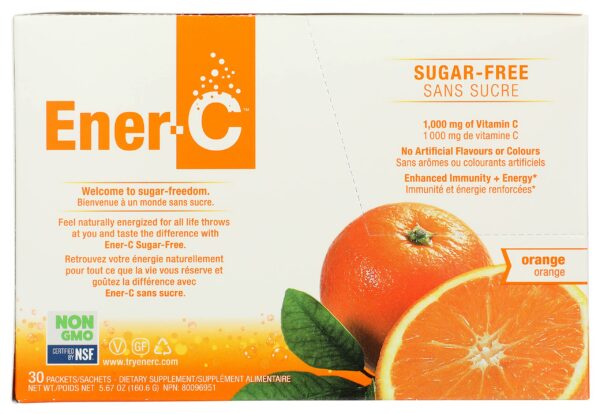 Ener-Life mezcla bebida vitamina c naranja sin azúcar paquete 30