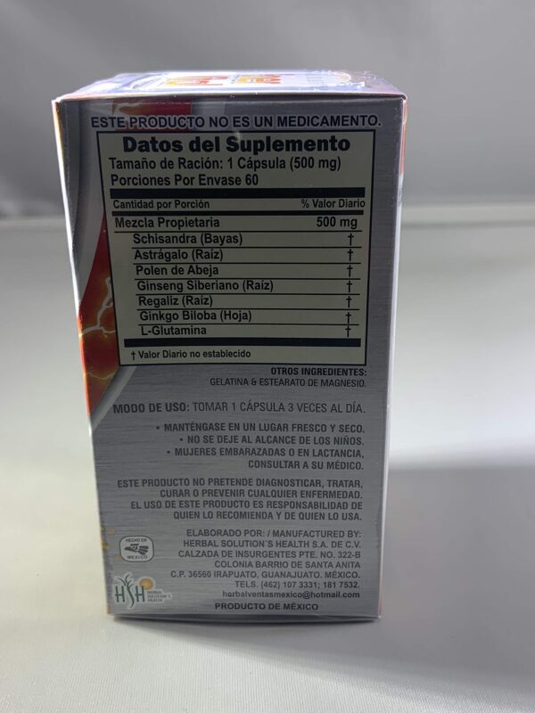 Caja del producto Ener Vital