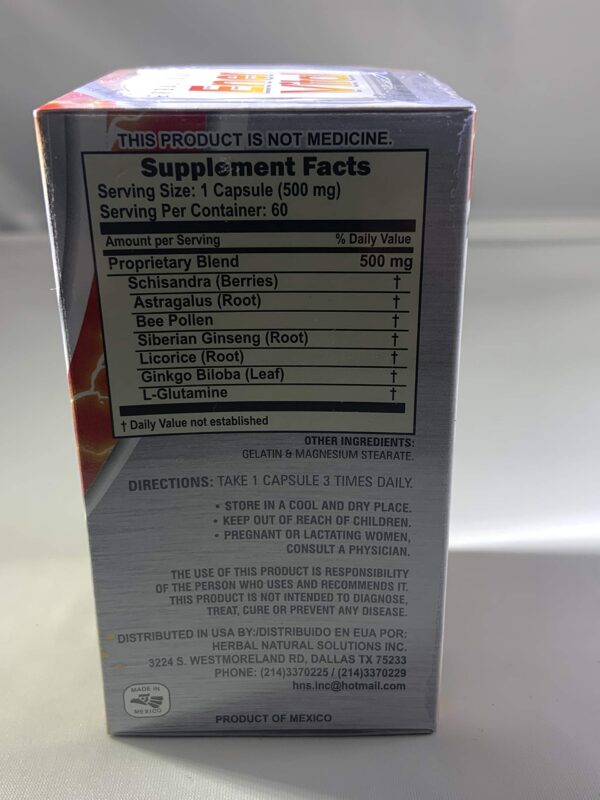 Frasco Ener Vital con cierre