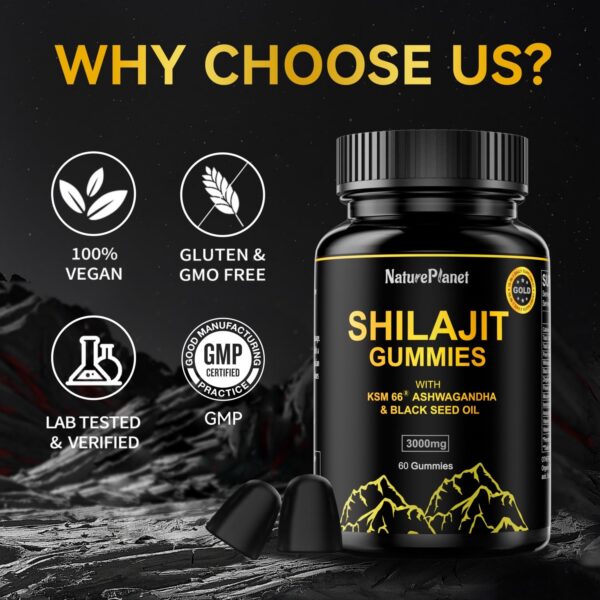 Energía masculina con gomitas de Shilajit
