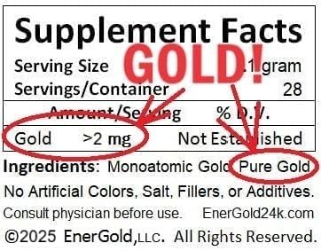 Detalle del polvo dorado EnerGold