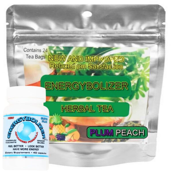 Version 1.0.0 Caja de Energybolizer Perfect Weight Herbal Tea Combo con 24 bolsas y 40 cápsulas