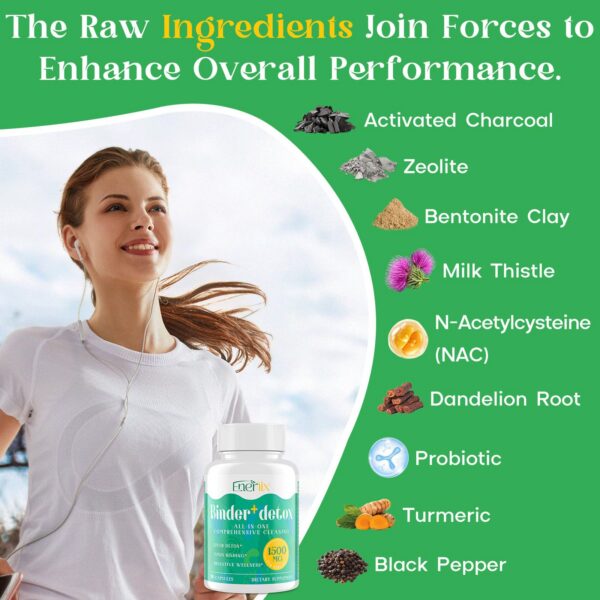 Enerlix detox cápsulas con chlorella y arcilla bentonita