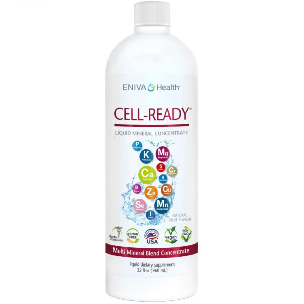 Frasco de Eniva Health Cell Ready minerales líquidos