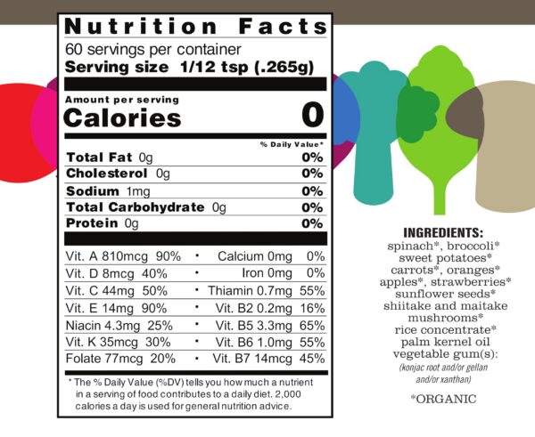 ENOF Polvo de frutas y verduras uso