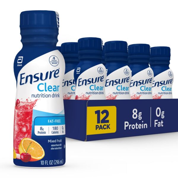 Paquete Ensure Clear 12 botellas bebida nutritiva sabor frutas mixtas