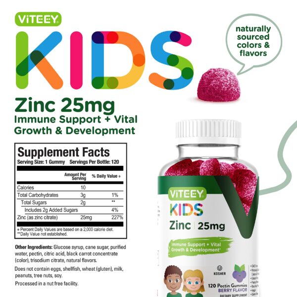 Envase de 120 gomitas para niños